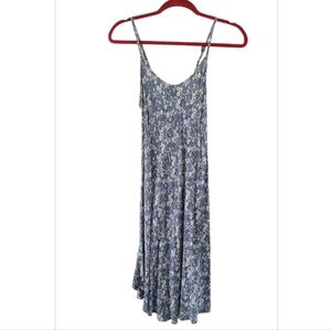 Floral Blue Spaghetti Strap Dress